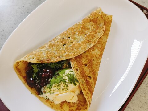 3分で完成!業スーの生地で和風アイスクレープ!